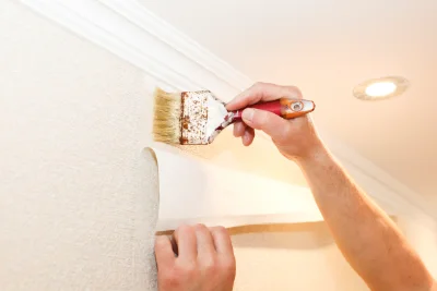 Pose de papier peint à Ménoire — revêtements muraux et toiles de verre